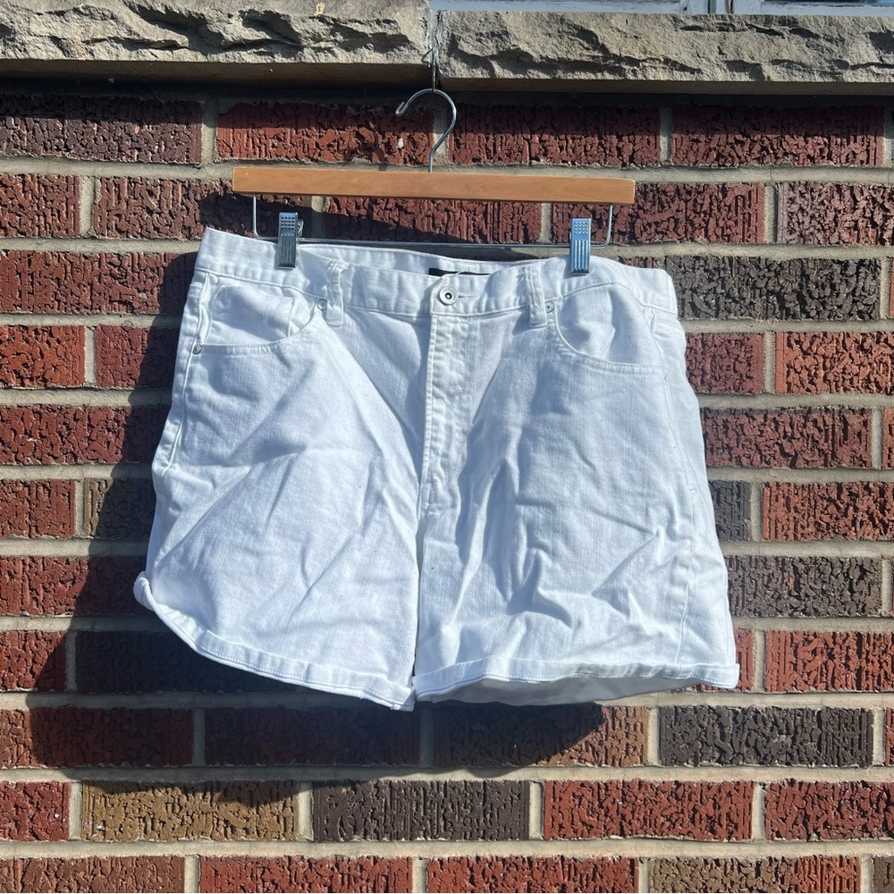 Calvin Klein Jeans White Mid Rise Weekend Short Denim Jean Shorts